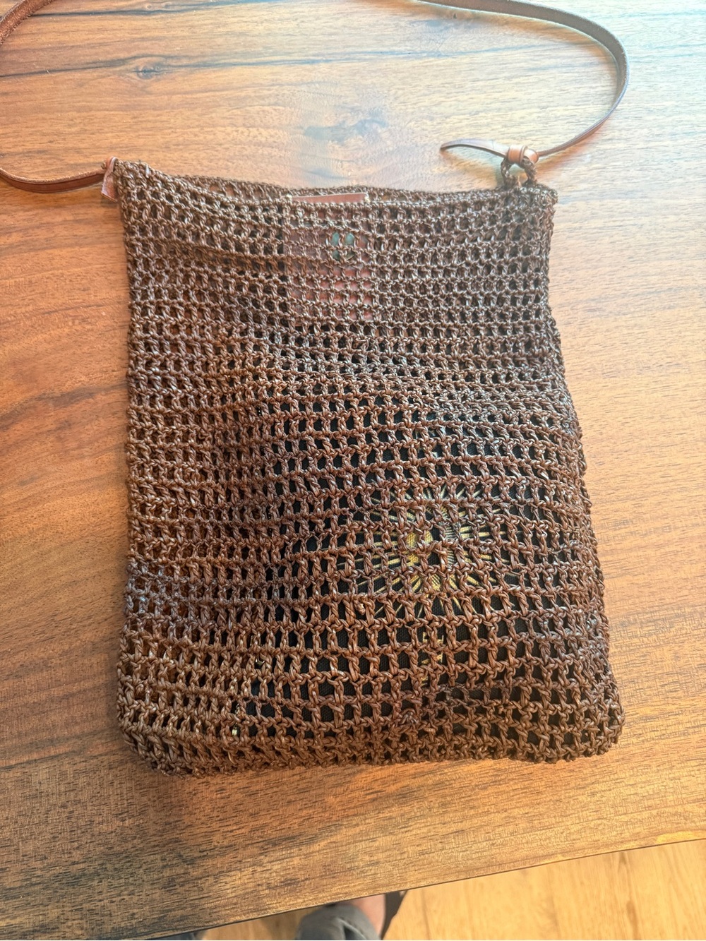 Dragon Diffusion Brown Woven Leather-Trim Crossbody Bag - Picture 10 of 12